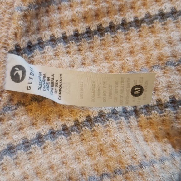 GLYDER Movement Tank Top Rosewater Stripe Waffle sz M Women's Yoga Active Casual - Picture 8 of 12